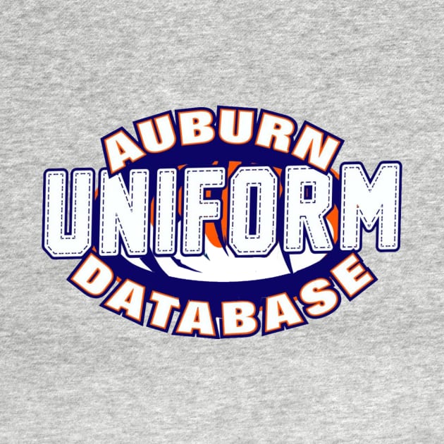 Auburn Uniform Database T-Shirt by Clintau24